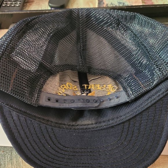 Desert Storm Persian Gulf Truckers Mesh Snapback Made In USA Navy Blue Cap Hat - Picture 2 of 3